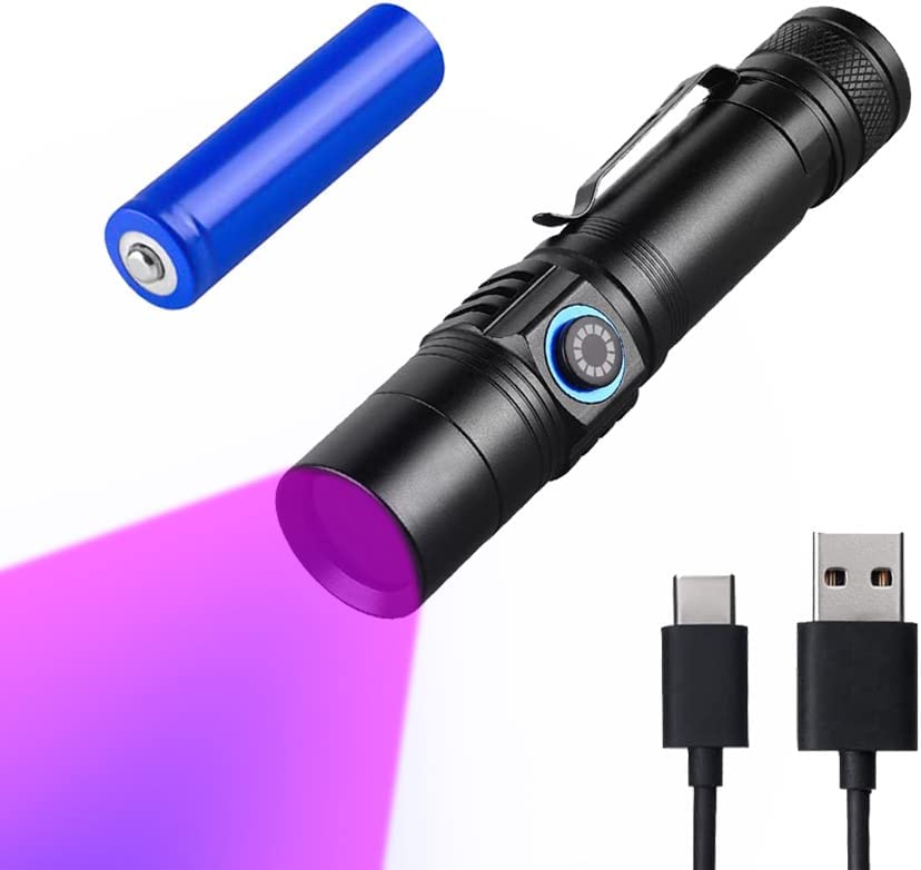 What UV flashlights have the longest battery life for rock hunting?