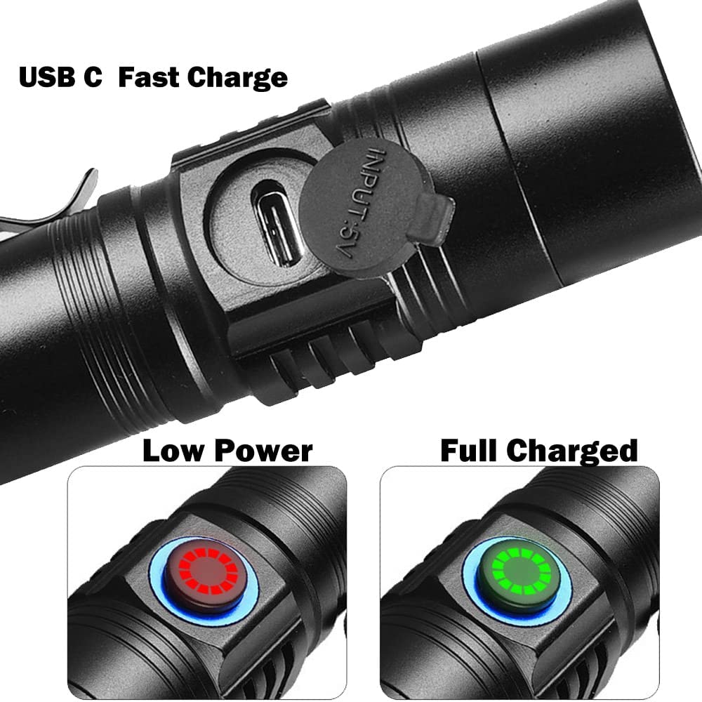 365nm UV Flashlight for Rock Hunting & Mineral Detection - Professional Gemstone Detector Tool with High Power Short/Long Wave, Portable UV Light for Crystals, Agates, Uranium Glass, Jade Appraisal