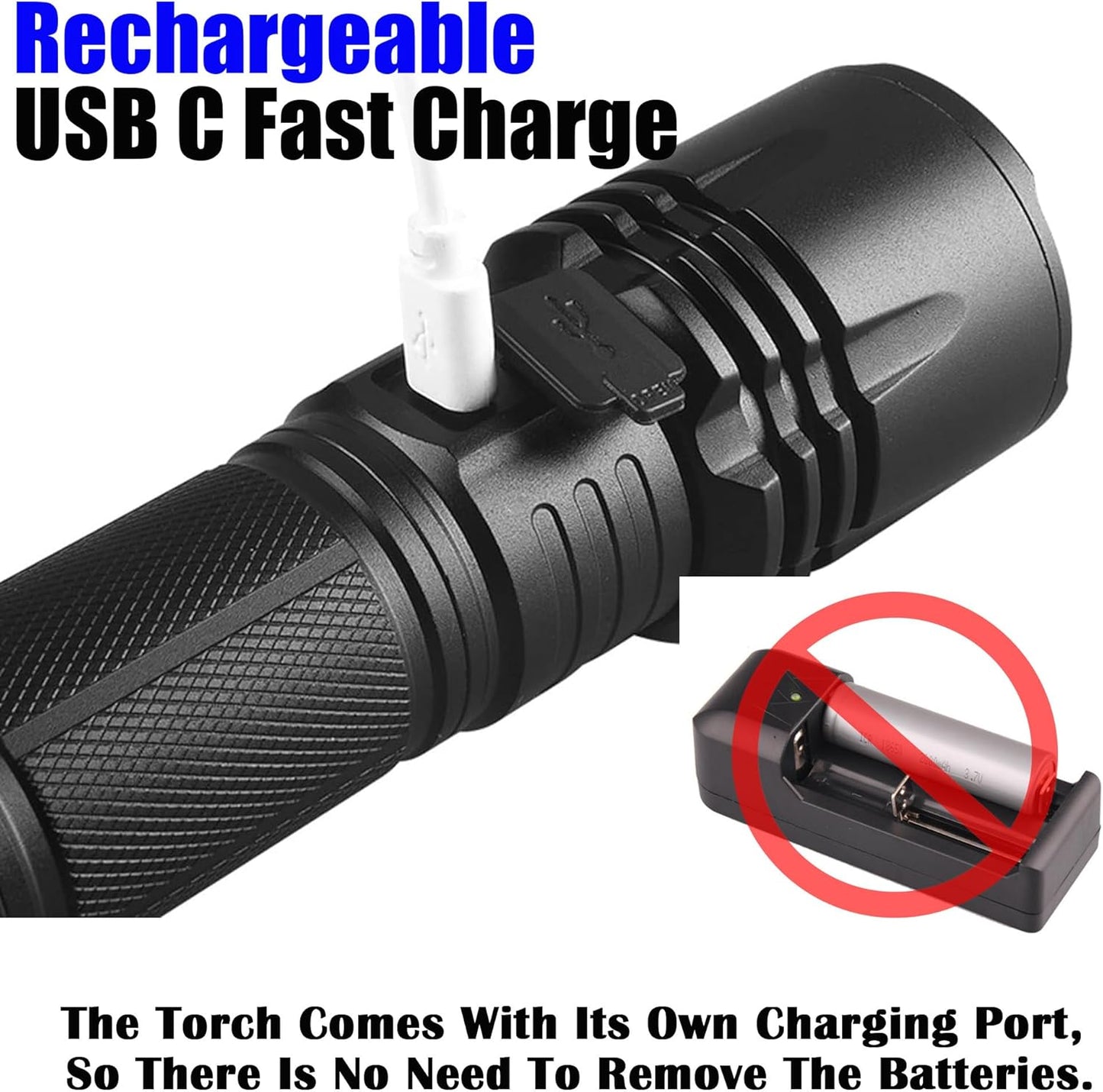 365nm UV Flashlight for Rock Hunting & Mineral Detection - Professional Gemstone Detector Tool with High Power Short/Long Wave, Portable UV Light for Crystals, Agates, Uranium Glass, Jade Appraisal