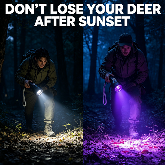 Wiederaufladbares Blutverfolgungslicht für die Nachtjagd, 2000 Lumen, Taschenlampe zur Blutspurverfolgung, Geschenke für Jäger (Blutsuchlicht)